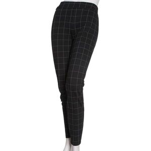 Zac & Rachel Black Grid Straight Leg Pants